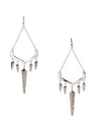 Vince Camuto Statkite Silvertone & Pave Crystal Trapeze Drop Earrings