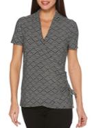 Rafaella Geometric-print V-neck Top