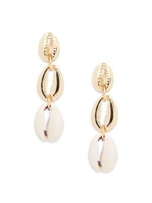 Design Lab 2-pairs Shell Layered Drop Earrings