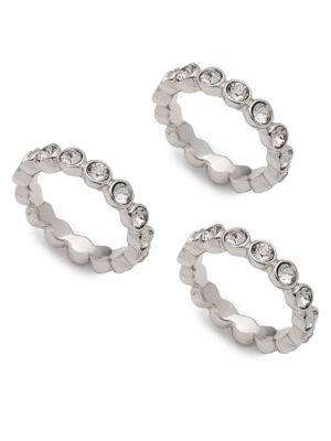 Givenchy Pave Crystal Stackable Rings