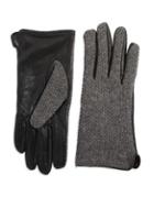 Calvin Klein Leather Palm Knit Gloves