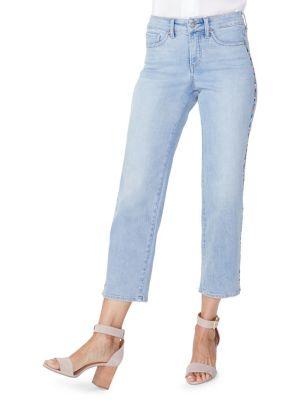 Nydj Jenna Side Embroidered Ankle Jeans