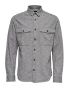 Only And Sons Checked Long-sleeve Cotton Button-down Shirt