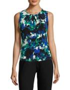 Calvin Klein Petite Floral-print Sleeveless Top