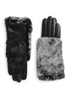 Carolina Amato Rabbit Fur Snow Top Gloves