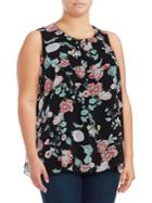 Vince Camuto Plus Floral Sleeveless Top