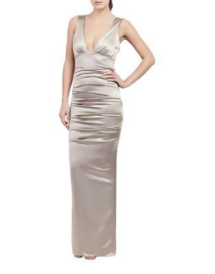 Nicole Miller Plunging Bodycon Gown