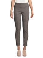 Lord & Taylor Petite Printed Cropped Skinny Trousers