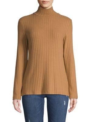 Lord & Taylor Petite Textured Mockneck Sweater