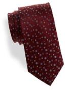 Black Brown Patterned Floral Silk Tie