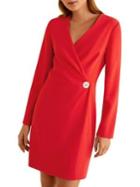 Mango Long-sleeve Wrap Dress