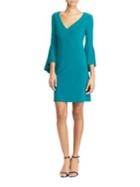 Lauren Ralph Lauren Flounce-sleeve Jersey Dress