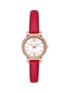Michael Kors Sofie Two-hand Red Leather Watch