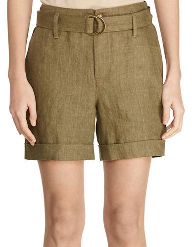 Lauren Ralph Lauren Belted Linen Shorts