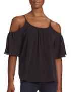 French Connection Knit Cold-shoulder Top
