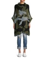 Design Lab Camo Printed Pullover Sweater