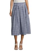 Imnyc Isaac Mizrahi Mainline Gingham Pleated Skirt