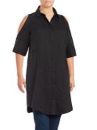 Rachel Rachel Roy Plus Cold-shoulder Shirtdress