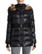 S13 Down-filled Karli Faux Fur Trimmed Puffer Coat