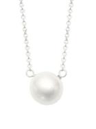 Dogeared Sterling Silver And Faux Pearl Pendant Necklace