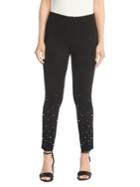 Karen Kane Faux Pearl-embellished Skinny Piper Pants