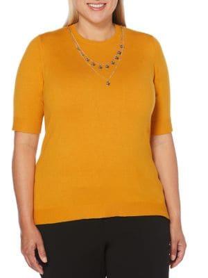 Rafaella Plus Elbow-sleeve Top