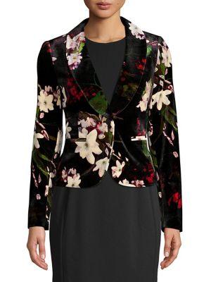 Calvin Klein Floral Velvet Jacket