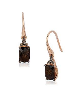 Le Vian Chocolatier Diamond, Quartz & 14k Rose Gold Earrings