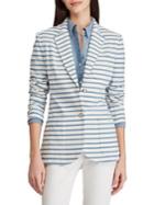 Lauren Ralph Lauren Striped Jersey Cotton Blazer
