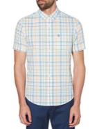 Original Penguin Roadmap Check Stretch Short Sleeve Button-down Shirt
