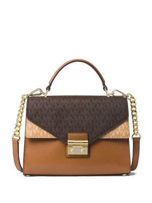 Michael Michael Kors Sloan Medium Logo Leather Satchel