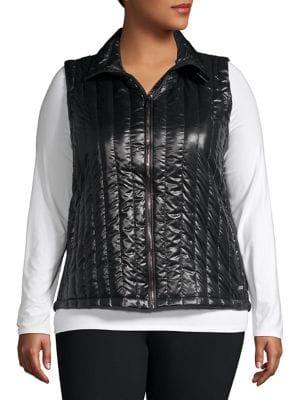 Calvin Klein Performance Plus Mock Neck Downfill Puffer Vest
