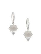 Nadri Bloom Crystal And Mother-of-pearl Drop Earrings