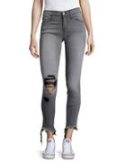 Flying Monkey Gray Wash Distressed Skinny Jeans
