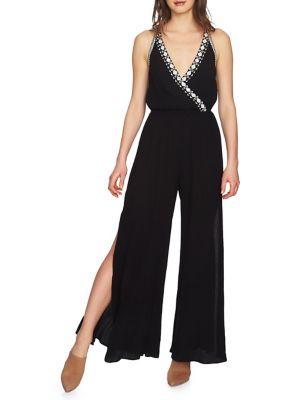1.state Spaghetti Strap Embroidered Jumpsuit
