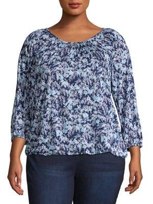 Michael Michael Kors Plus Floral-print Top