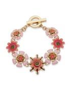 Anne Klein Crystal Flower Chain Bracelet
