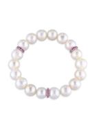 Sonatina Sterling Silver & 9-9.5mm White Round Pearl Bracelet