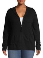 Lord & Taylor Plus Long-sleeve Cashmere Hoodie