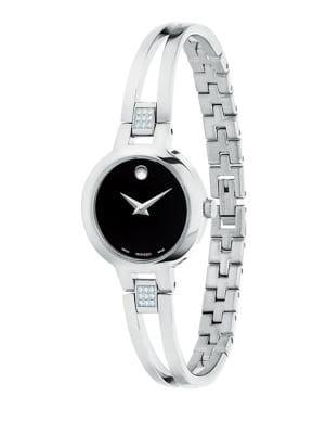 Movado Amorosa Diamond And Stainless Steel Bracelet Watch