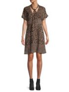 Michael Michael Kors Mega Cheetah-print Patchwork Dress