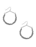 Jessica Simpson Braided Chain Hoop Earrings
