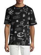 Champion Standard-fit All-over Scribble Logo Print Tee