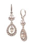 Marchesa Faux Pearl & Crystal Drop Earrings