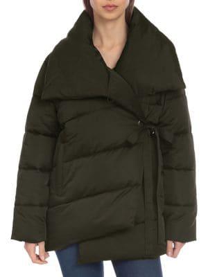 Avec Les Filles Water-resistant Wrap Puffer Jacket