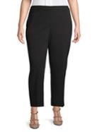 Albert Nipon Plus Side Elastic Trousers