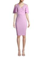 Quiz Cold-shoulder Surplice Midi Dress