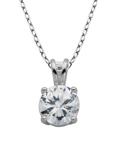 Lord & Taylor Sterling Silver Cubic Zirconia Pendant Necklace