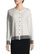 Jones New York Contrast-dot Cardigan