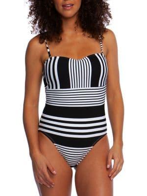 La Blanca Fine Line One-piece Bandeau Swimsuit